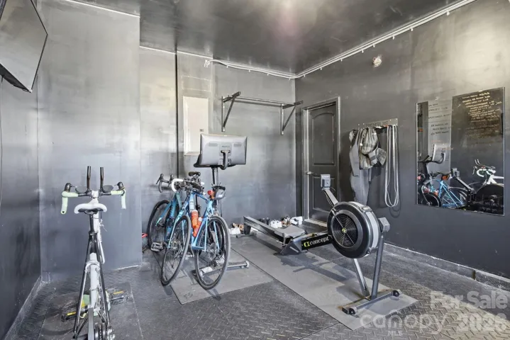 Garage has been used as sheek gym