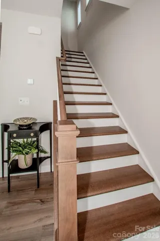 Wood tread stairs 