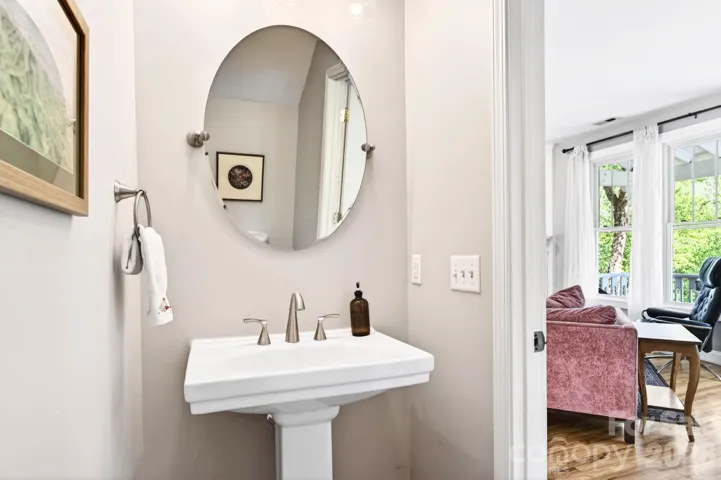Main-level powder room