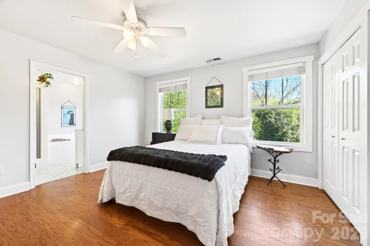 Large Windows and Ceiling Fan