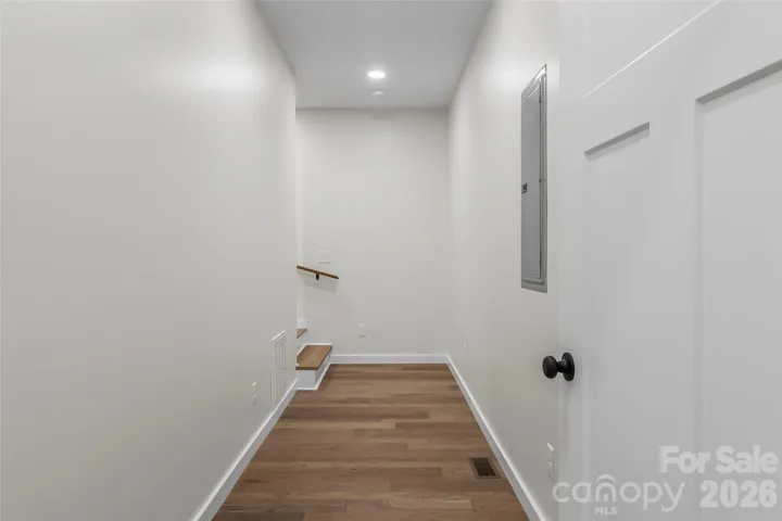 Private hallway to finished room over garage