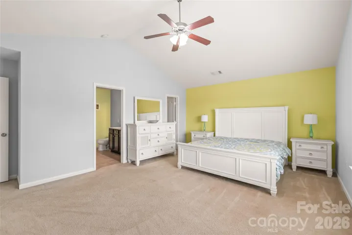 Primary Bedroom with Vaulted Ceilings