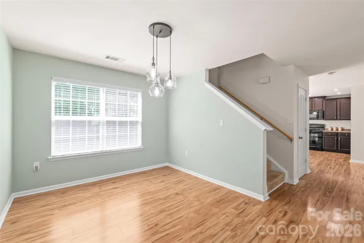 Dining Room with Updated Lighting