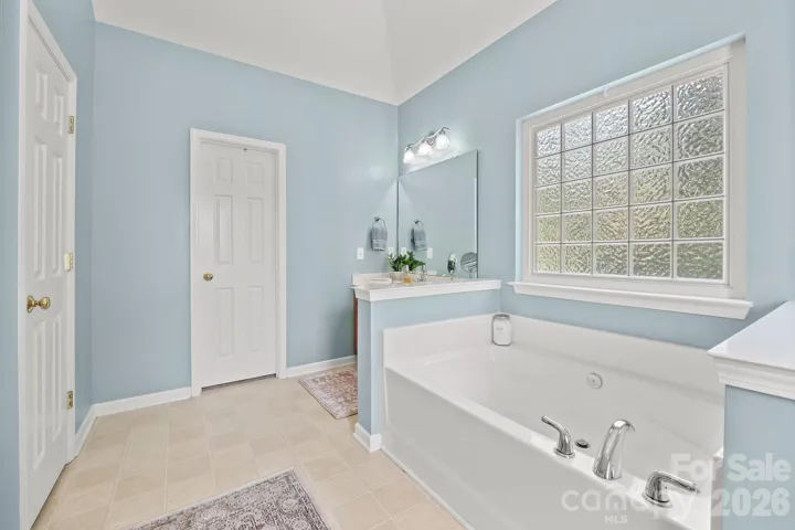 Primary bath with large garden tub
