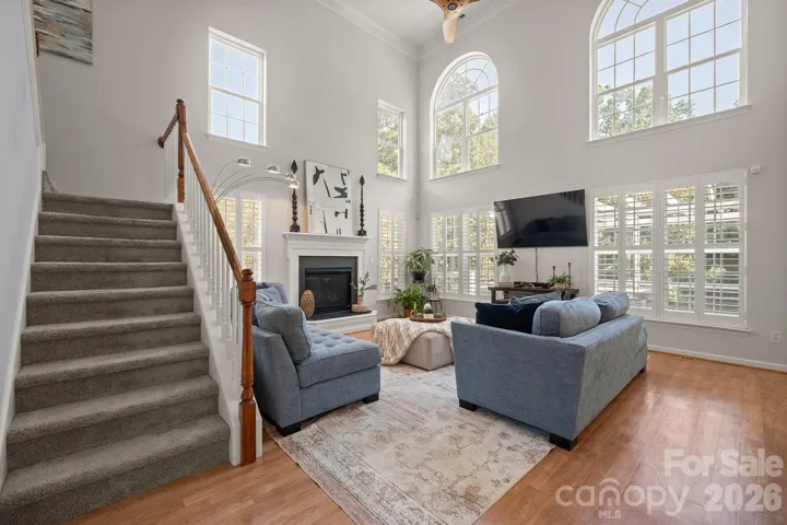 Great room flooded with natural light