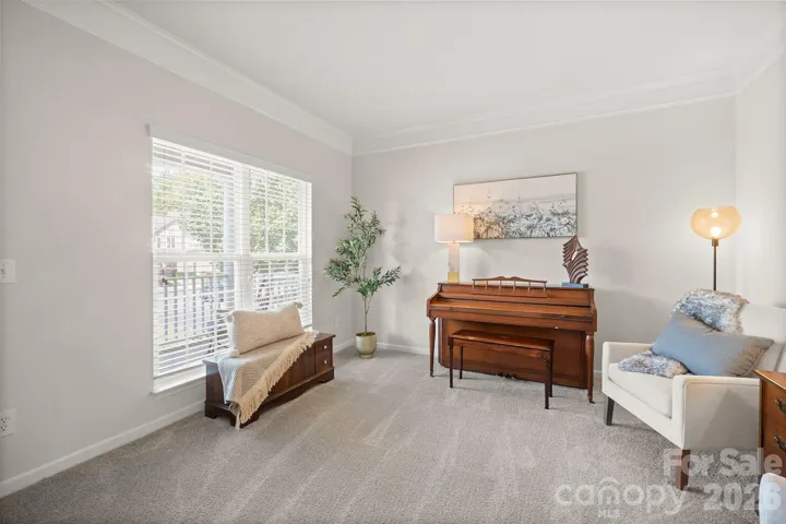 Living room with french doors