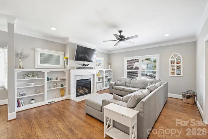 Living Room with built-ins