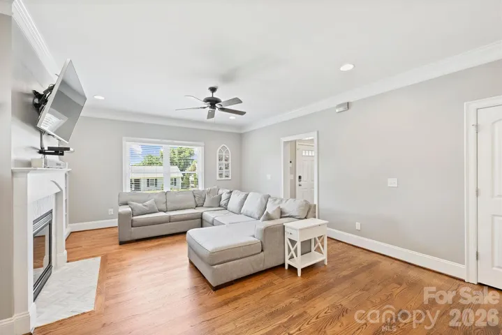 Newly refinished hardwood floors