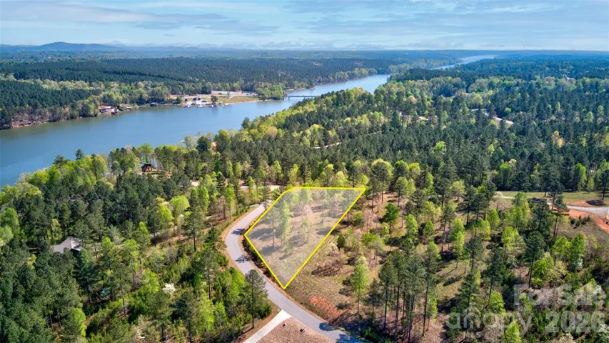 Aerial view of lot