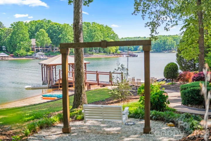 Park-like waterfront setting along the shores of Lake Norman - expansive cove