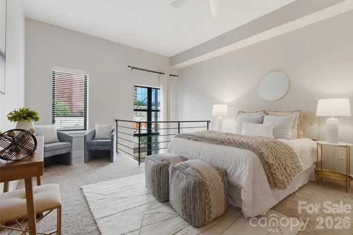 Expansive primary suite.