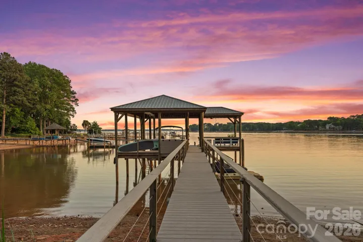 Sunset views from your private Lake Norman dock