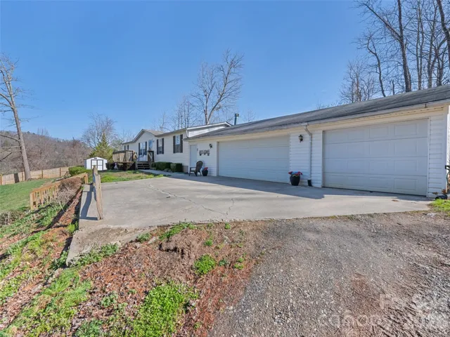 Large 2 car garage.