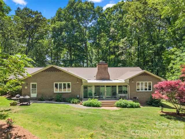 Rear of home/backyard