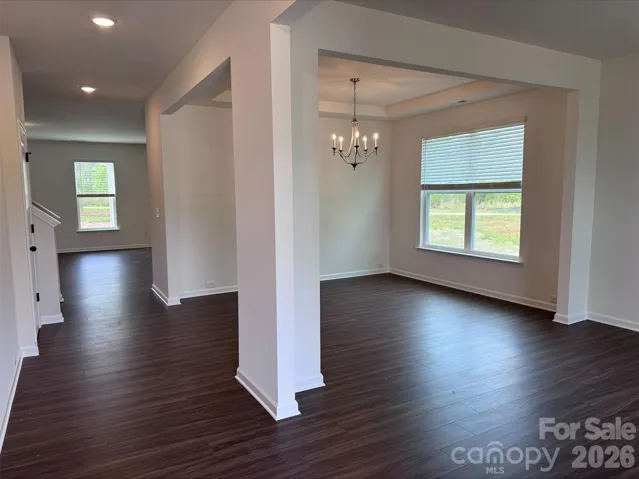 Entry, living and dining