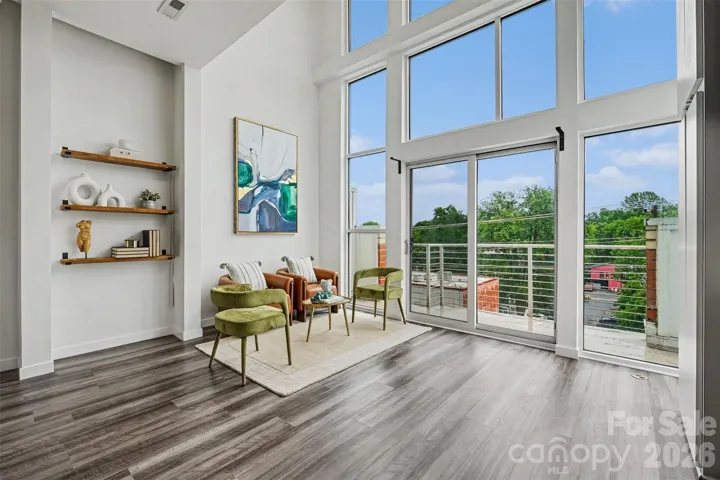 Sitting Area & Wall of Windows