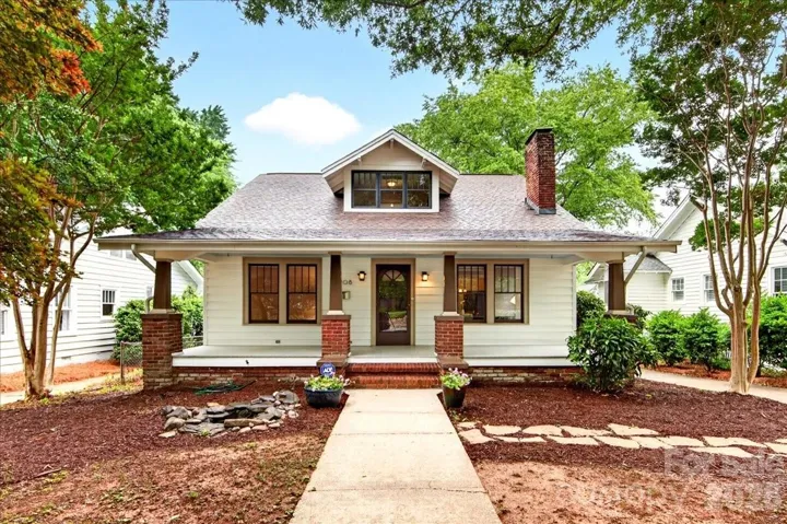 Front elevation with rocking chair porch