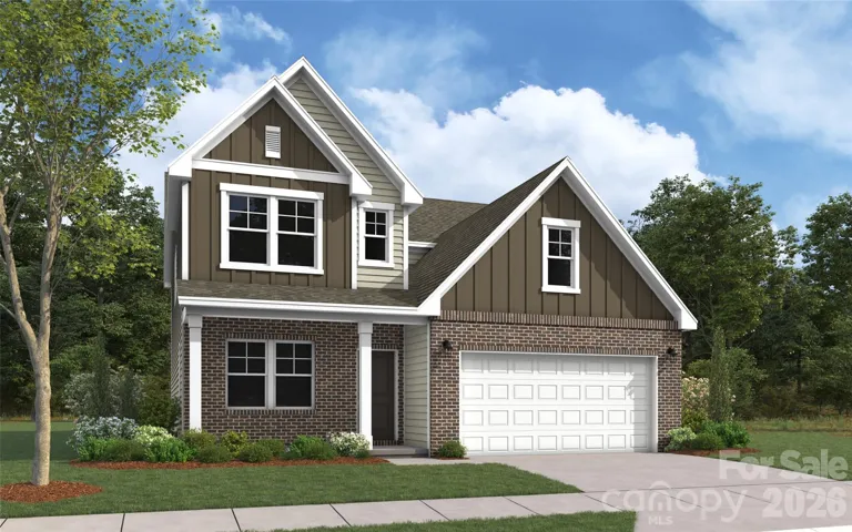 Representation only.  Actual home will have stone instead of brick.