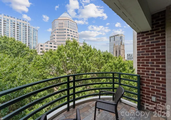 Balcony overlooking Uptown Charlotte