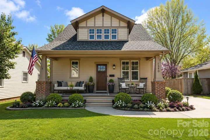 1340 Downs offers amazing possibilities! Flowers in front landscaping virtually rendered.