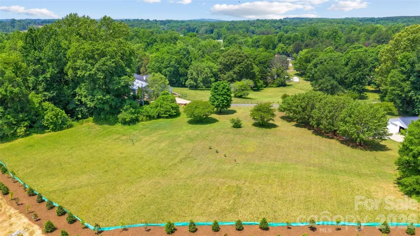 Cleared area, plus extends into tree line at top left