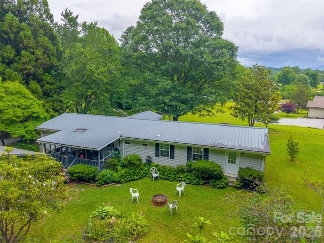 views from flat area on property above the home