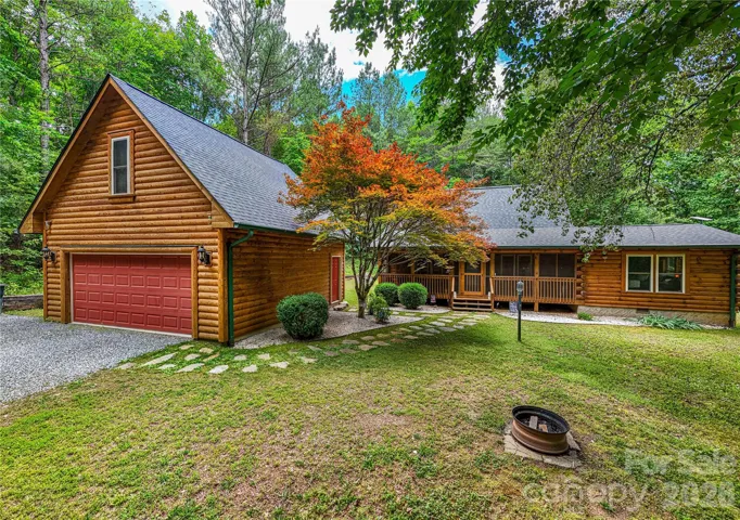 Front with 2 car garage