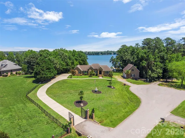Custom lakefront home with stunning lake views