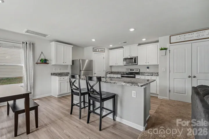 Kitchen with granite counters