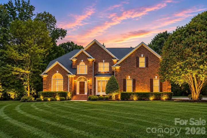 Well maintained full brick in Weddington! (AI generated photo with added lights)