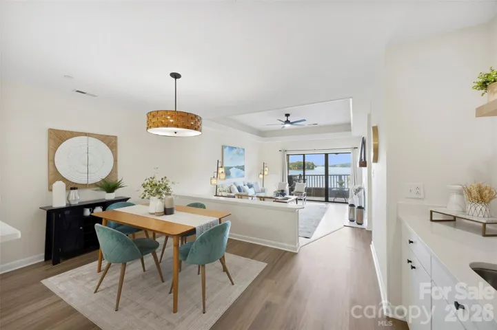 Open Floor Plan from Kitchen -Dining - Living - Reaf Balcony