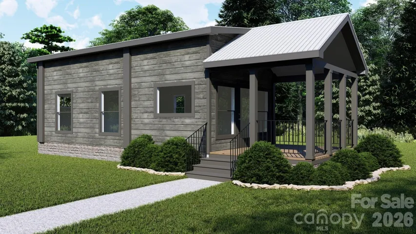 Front exterior artist rendering of 132 Blue Hill Parkway in Marion, NC, presenting the home’s planned street-facing design and overall architectural profile.