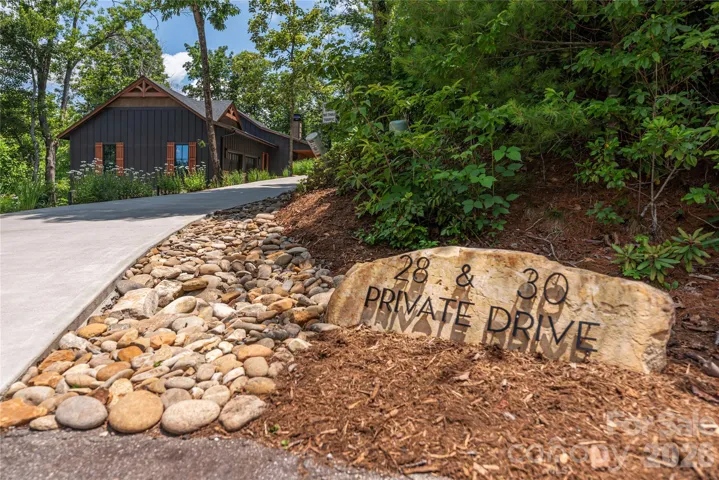 Private driveway off culdesac