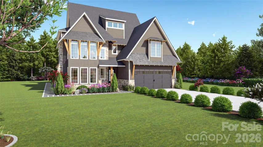 3D architectural rendering illustrating one potential home design for the homesite. Renderings are conceptual and are intended for visualization purposes only.