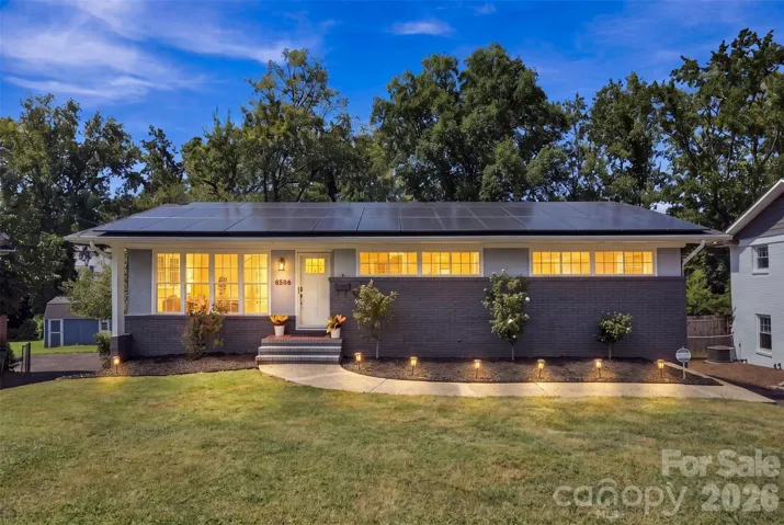 Timeless Design - Striking street presence. Welcome to 6506 Candlewood Dr in the historic Starmount neighborhood in South Charlotte. Beautifully presented and thoughtfully maintained, this home has benefited from important updates including Solar energy enhancement, new roof, water heater, HVAC system and water heater.