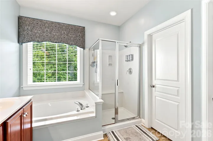 Primary Bath with soaking tub and separate shower