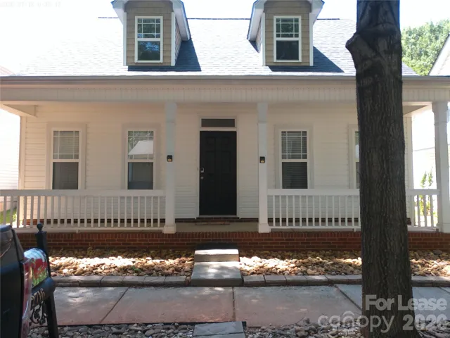 front view with covered front porch