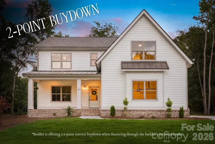 Front exterior at twilight. Builder is offering a 2-point interest rate buydown when financing through the builder's preferred lender.