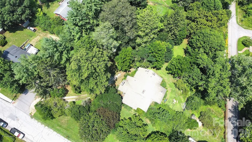 Large corner lot, 1.13 acres.
