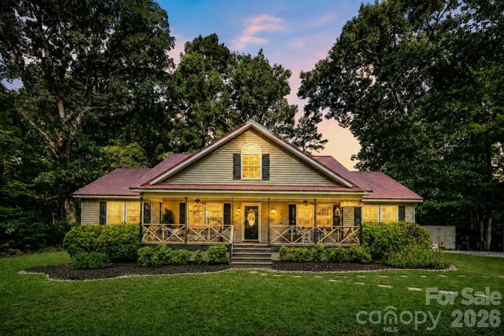 Modern Farmhouse at twilight