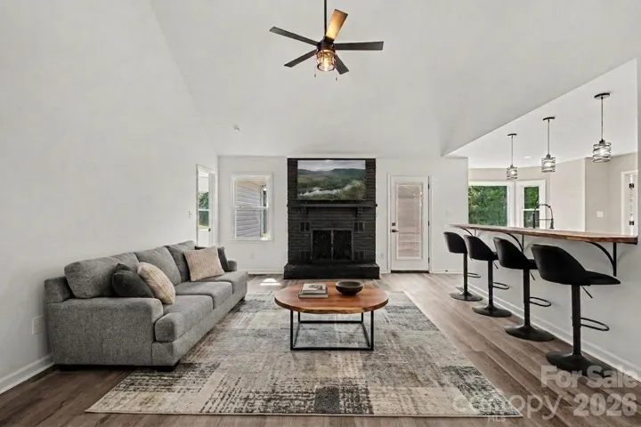 virtually staged living room