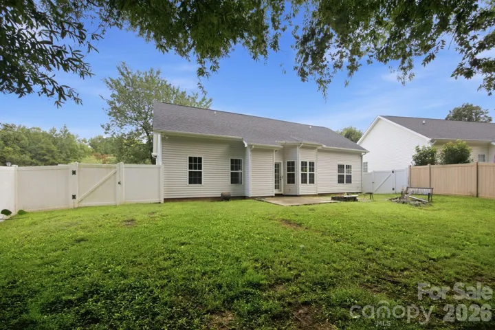 Backyard and the fencing