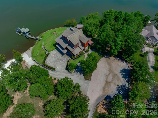 Sky view of the property