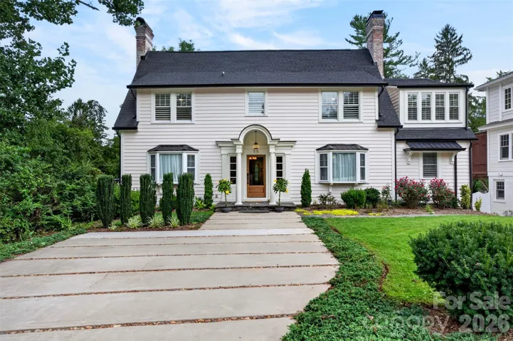 Front of house with parking pad