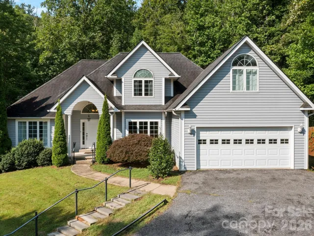 front of home 2 car garage