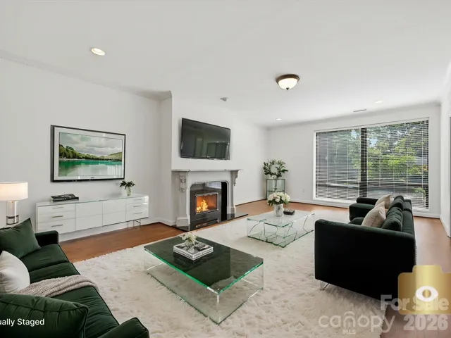 Virtually staged living room