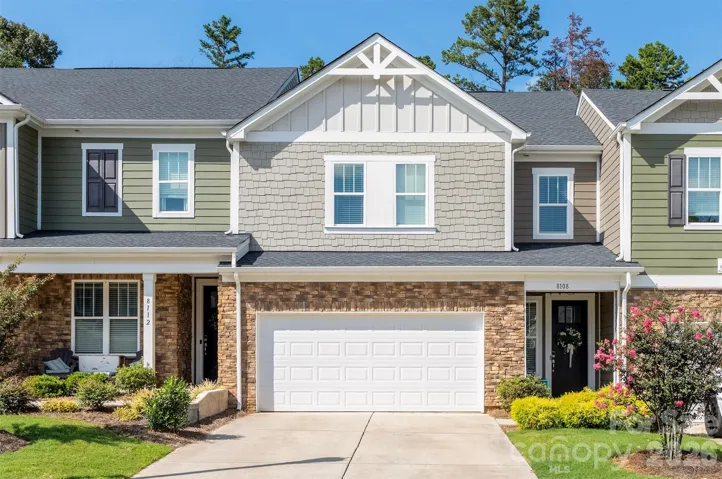Welcome to 8108 Merryvale Lane - a 3-bedroom, 2.5-bath townhome in Redwood Rookery at The Vineyards on Lake Wylie, with a two-car garage and oversized driveway.