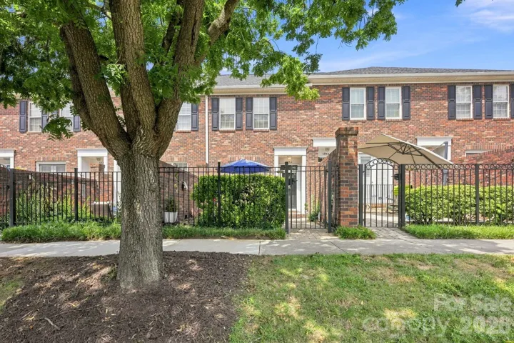 Gated courtyard entrance
