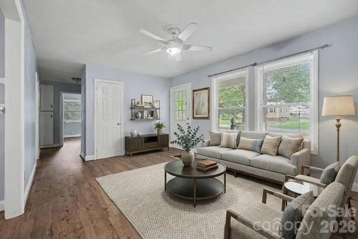 virtually staged living room