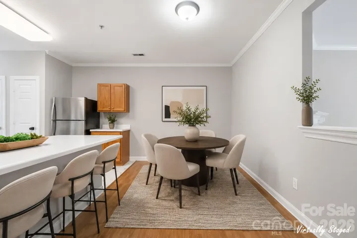 Eat in dining area virtually staged